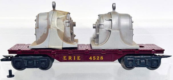 Marx Postwar O Gauge Flat Car with Generator Motors on top Factory Prototype