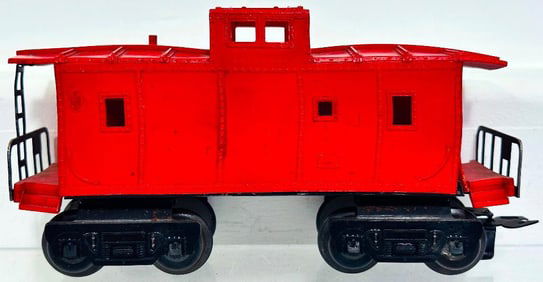 Marx Postwar O Gauge 8 wheel red plastic Caboose Factory Prototype