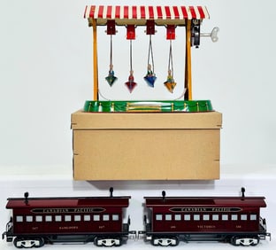 Marx Modern O Gauge Old Fashion Canadian Pacific Pullman Car Victoria/Kamloops and German Rowboat