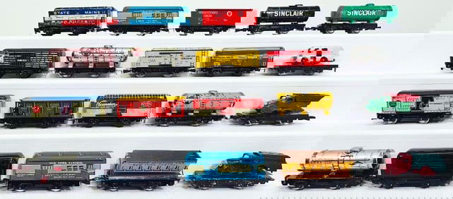 Marx Prewar and Postwar O Gauge Twenty (20) Assorted Freight Cars and Passenger Cars–some with