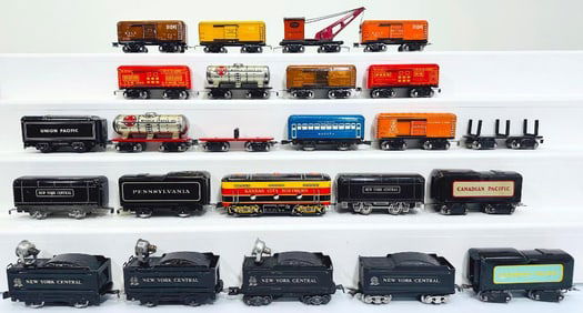Marx Prewar and Postwar O Gauge Ten (10) Assorted Tenders/Kansas City Southern B Unit/Thirteen (13)