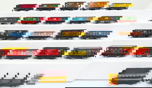 Marx Prewar and Postwar O Gauge Twenty-Two (22) Assorted Freight Cars