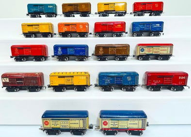 Marx Prewar and Postwar O Gauge Eighteen (18) Assorted Freight Cars