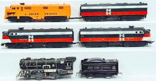 Marx Postwar O Gauge New Haven A – B – A Diesel Units and Union Pacific A Diesel Unit