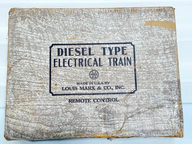 Marx Postwar O Gauge Outfit No. 8965 Kansas City Southern A – A Diesel Freight Set Boxed