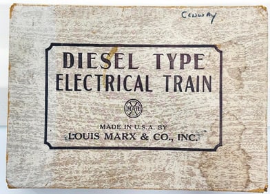 Marx Postwar O Gauge Outfit No. 8625 Seaboard A Diesel Unit Freight Set Boxed