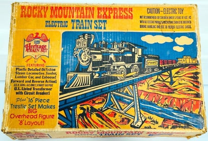 Marx Postwar O Gauge Sears Rocky Mountain Express Train Set Boxed