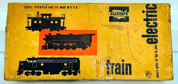 Marx Postwar O Gauge Outfit Allstate Outfit No. 9623 588 NYC Switcher Freight Set Boxed