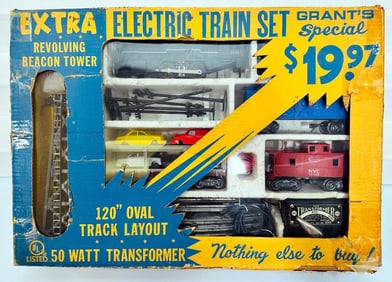 Marx Postwar O Gauge Outfit No. 15350 1666 Locomotive Freight Set Boxed