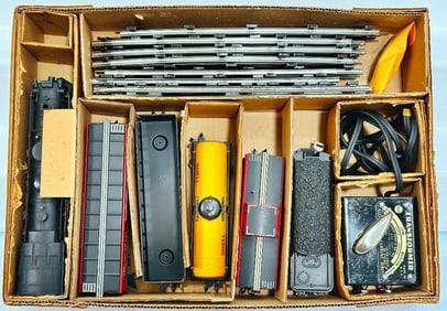 Marx Postwar O Gauge Outfit No. 35220 Happitime 4 – 6 – 2 Locomotive Freight Set Boxed