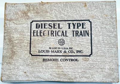 Marx Postwar O Gauge Outfit No. 8955 Kansas City Southern A – A Diesel Units Freight Set Boxed