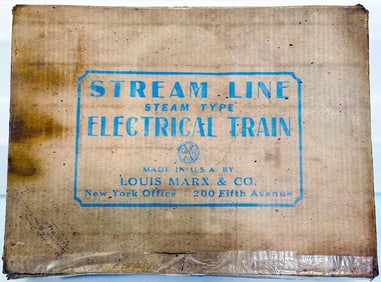 Marx Prewar O Gauge Outfit No. 3987 – 12 CP Locomotive Freight Set Boxed