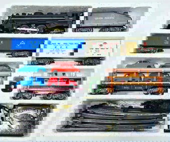 Marx Postwar O Gauge Outfit No. 52875 666 Union Pacific Locomotive Freight Set Boxed