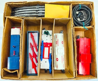 Marx Postwar O Gauge Outfit No. 7350 Cape Canaveral Freight Set Boxed