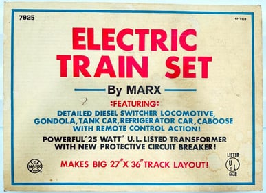 Marx Postwar O Gauge Outfit No. 7925 702 Western Pacific Diesel Switcher Freight Set Boxed