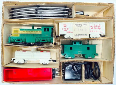 Marx Postwar O Gauge Outfit No. 7925 702 Western Pacific Diesel Switcher Freight Set Boxed