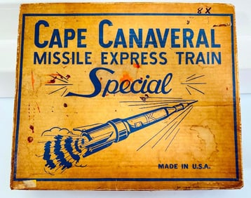 Marx Postwar O Gauge Outfit No. 4360 Cape Canaveral Missile Express Train Boxed