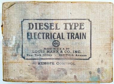 Marx Postwar O Gauge Outfit No. 28542 Kansas City Southern A – B Diesel Freight Set Boxed
