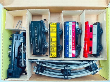 Marx Postwar O Gauge Outfit No. 9512 Allstate 591 Locomotive Freight Set Boxed