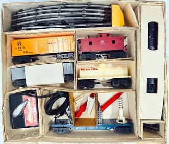 Marx Postwar O Gauge Outfit No. 9614 Allstate Rock Island Diesel Military Freight Set Boxed