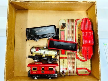 Marx Prewar O Gauge Outfit No. 3966 CP Locomotive Freight Set Boxed