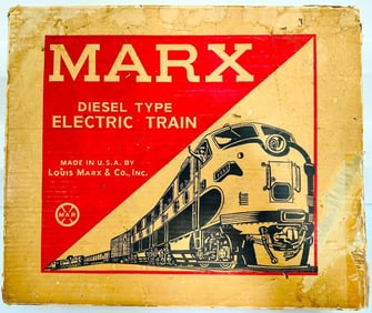 Marx Postwar O Gauge Outfit No. 40352 NYC Diesel Freight Set Boxed