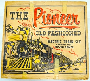 Marx Postwar O Gauge Outfit No. 54732 The Pioneer Old-Fashioned Train Set Boxed
