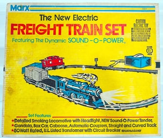 Marx Postwar O Gauge Outfit No. 52835 1666 Freight Set Boxed