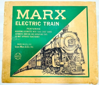Marx Postwar O Gauge Outfit No. 32355 1666 Locomotive Freight Set Boxed