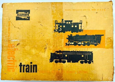 Marx Postwar O Gauge Outfit No. 9617 Allstate 666 Locomotive Freight Set Boxed