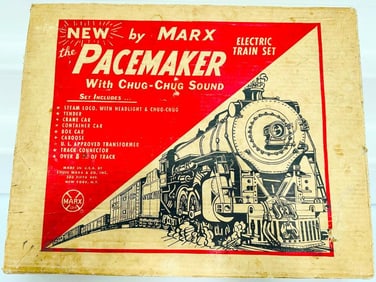 Marx Postwar O Gauge Outfit No. 9465/1 1666 Locomotive Freight Set Boxed