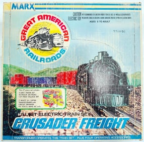 Marx Postwar O Gauge Outfit No. 4363 Crusader 490 Locomotive Freight Set Boxed