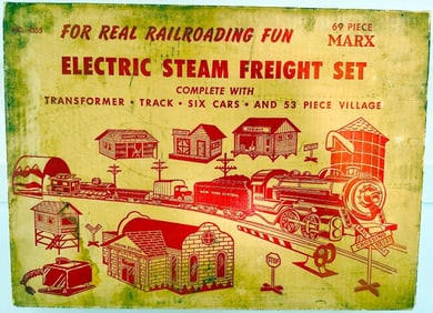 Marx Postwar O Gauge Outfit No. 4355 490 Locomotive Freight Set Boxed