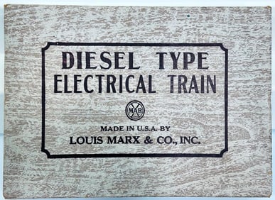 Marx Postwar O Gauge Outfit No. 8625 Seaboard A Powered Diesel Unit Freight Set Boxed