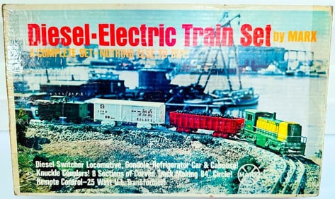Marx Postwar O Gauge Outfit No. 7215 Western Pacific Diesel Switcher Freight Set Boxed