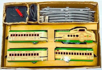 Marx Prewar O Gauge Outfit No. 8090 Union Pacific Streamliner Passenger Set Boxed