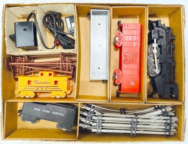 Marx Postwar O Gauge Outfit No. 9801 Penneys 490 Locomotive Freight Set Boxed