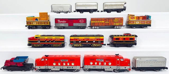 Marx Postwar O Gauge Southern Pacific 6008 A-A Diesel Units/Kansas City Southern 54 A–B