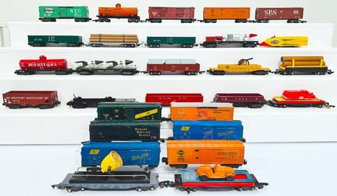 American Flyer Postwar S Gauge Twenty-Eight (28) Assorted Freight Cars