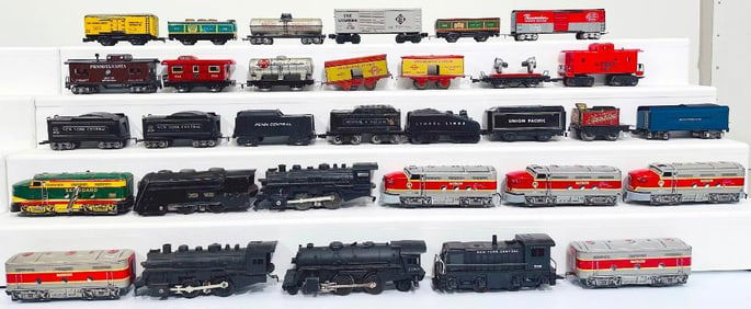Marx Prewar and Postwar O Gauge Monon 81F A – B – A and A-B Diesel Units/Seaboard 4000A