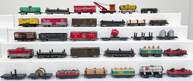 Marx Prewar and Postwar Thirty-One (31) Assorted Freight Cars