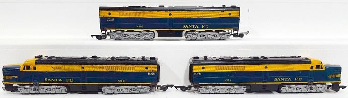 American Flyer Postwar S Gauge 484 – 485 – 486 Santa Fe A – B – A Diesel