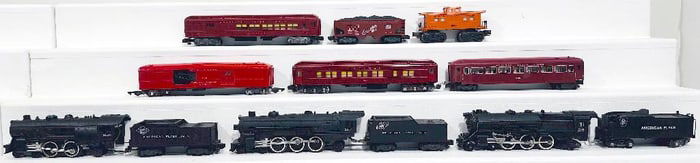 American Flyer Postwar S Gauge 315 Locomotive and Tender/21160 Switcher & Tender/21084 Northwestern