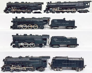 American Flyer Postwar S Gauge 282 New York New Haven and Hartford Locomotive and Tender/303 Reading