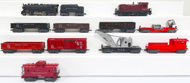 Marx Postwar O Gauge Outfit No. 9613 Santa Fe Switcher Freight Set/ Outfit No. 4822 Canadian Pacific