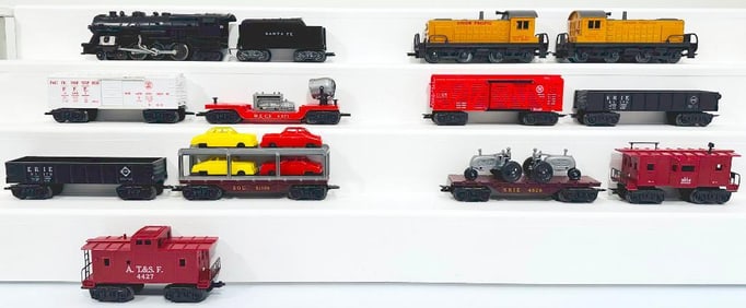 Marx Postwar O Gauge Outfit No. 9630 Double UP Switcher Freight Set and Outfit No. 56874 1829 Loco