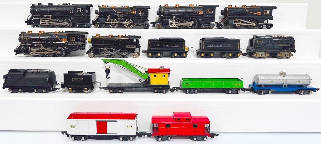 American Flyer Prewar O Gauge Six (6) Assorted Locomotives and Five (5) Assorted Tenders/ Five Cars (1 of 14)