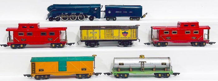 American Flyer Prewar O Gauge 350 Royal blue Locomotive and Tender