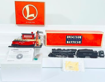 Lionel Modern O Gauge B&A Hudson and Tender with Rail Sounds 11 TM and 342 Culvert Loader Replica