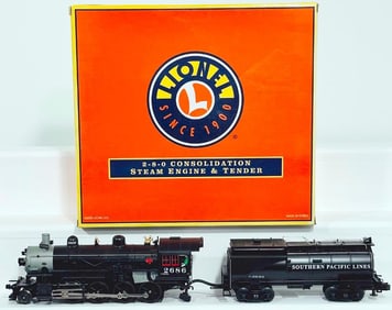 Lionel Modern O Gauge Southern Pacific 2-8 -0 Consolidation -Traditional Steam Locomotive and Tender